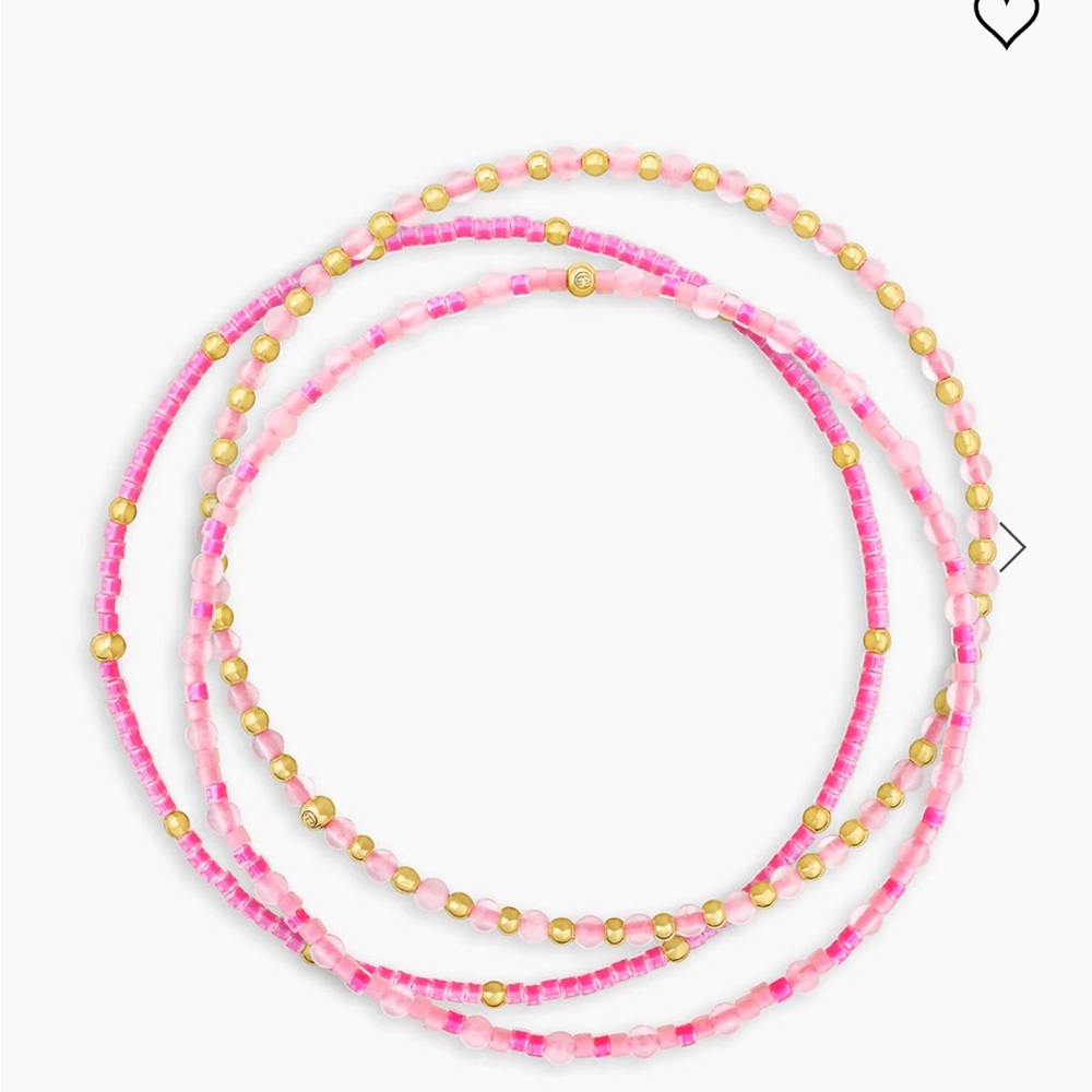 Gorjana Poppy Gem Bracelet Set (3) - Pink